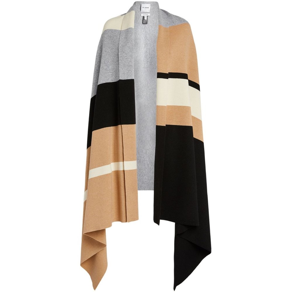 St. John Neutrals Striped Wrap